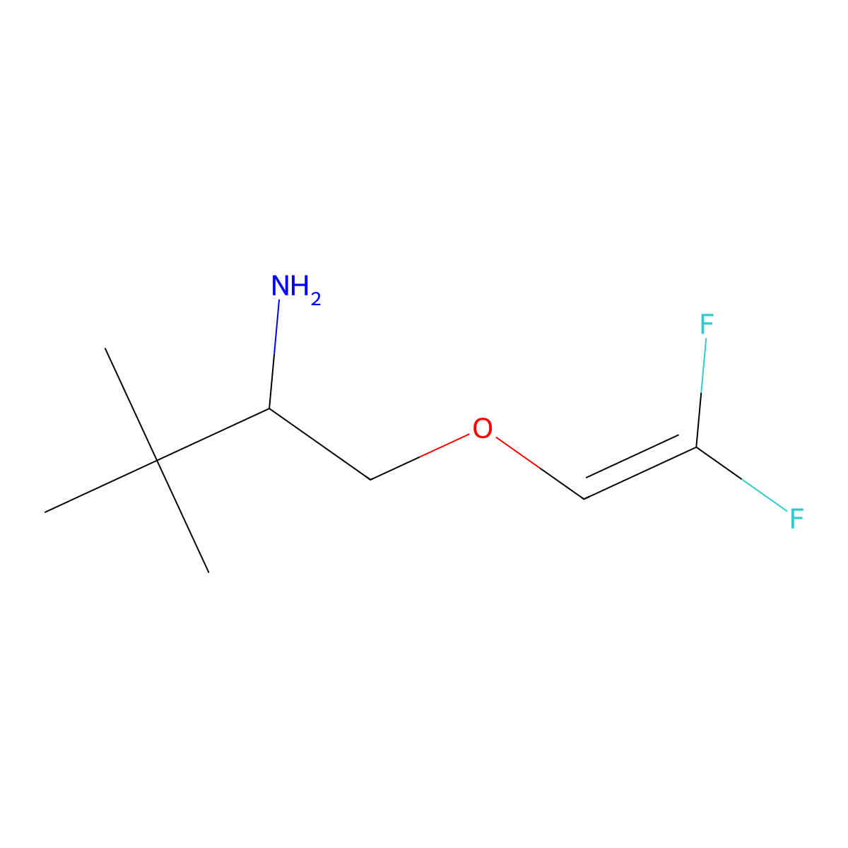 1-[(2,2-Difluoroethenyl)oxy]-3,3-dimethylbutan-2-amine molecular structure, CAS 1334148-31-0
