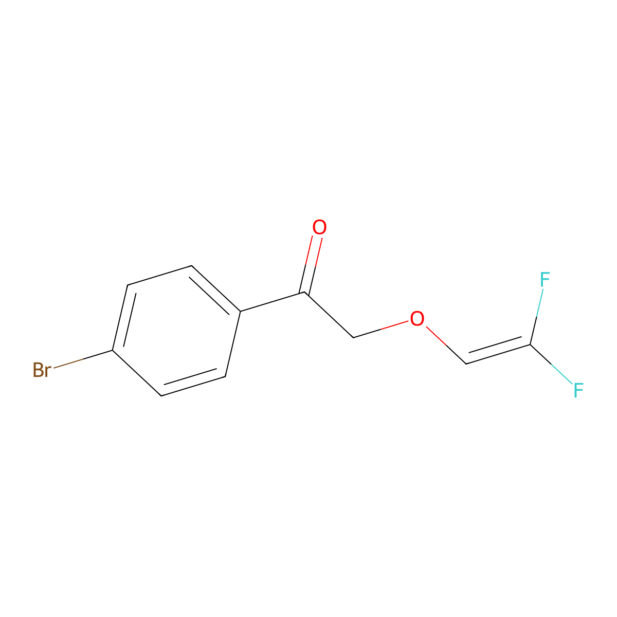 1-(4-Bromophenyl)-2-[(2,2-difluoroethenyl)oxy]ethan-1-one molecular structure, CAS 1334148-34-3
