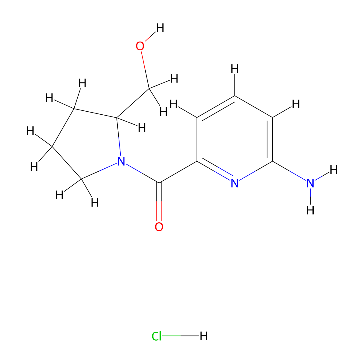 [1-(6-Aminopyridine-2-carbonyl)pyrrolidin-2-yl]methanol hydrochloride molecular structure, CAS 1334148-38-7