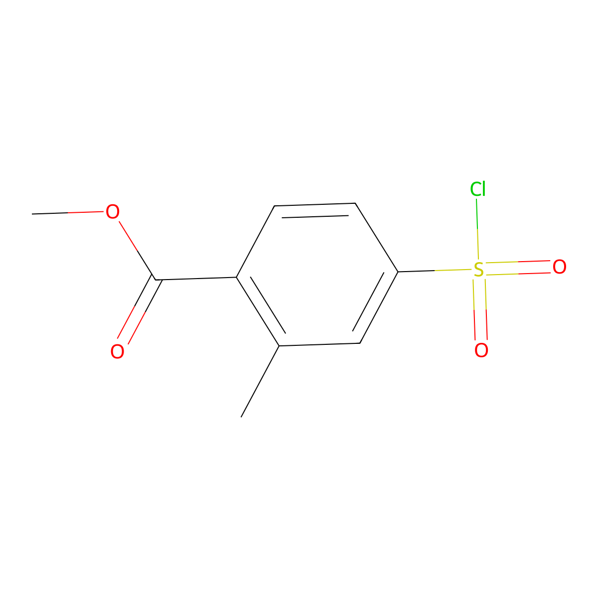 Methyl 4-(chlorosulfonyl)-2-methylbenzoate molecular structure, CAS 1334148-42-3