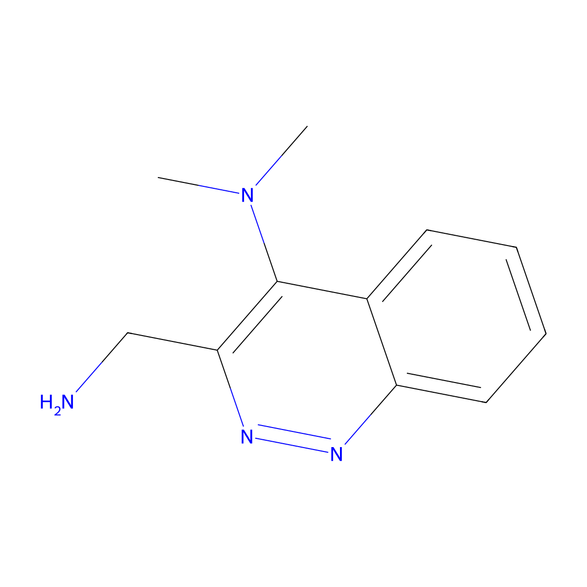 3-(aminomethyl)-N,N-dimethylcinnolin-4-amine molecular structure, CAS 1334148-46-7