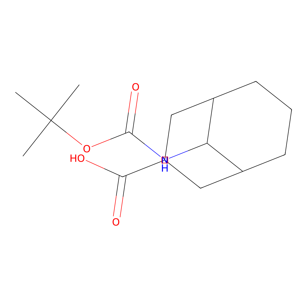 9-(((Tert-butoxy)carbonyl)amino)bicyclo(3.3.1)nonane-3-carboxylic acid molecular structure, CAS 1334148-47-8