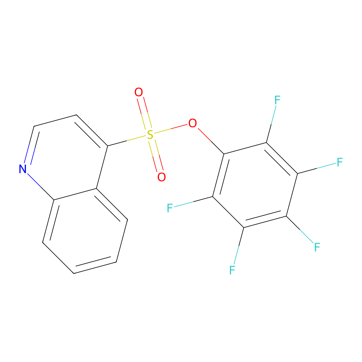 2,3,4,5,6-Pentafluorophenyl quinoline-4-sulfonate molecular structure, CAS 1334148-51-4
