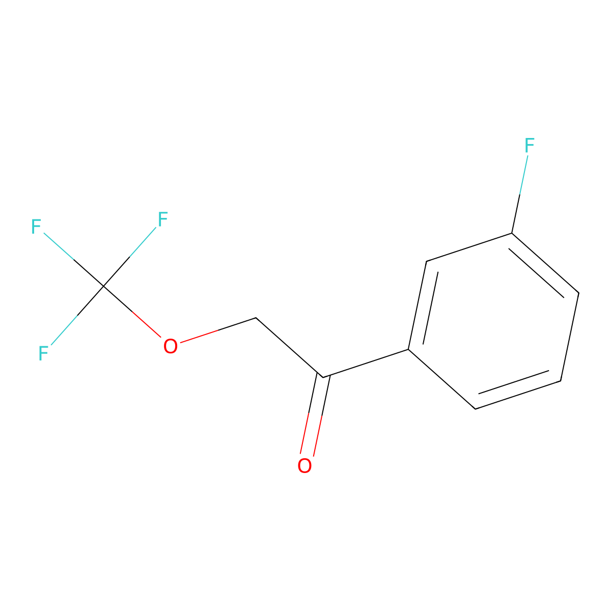 1-(3-Fluorophenyl)-2-(trifluoromethoxy)ethan-1-one molecular structure, CAS 1334148-55-8