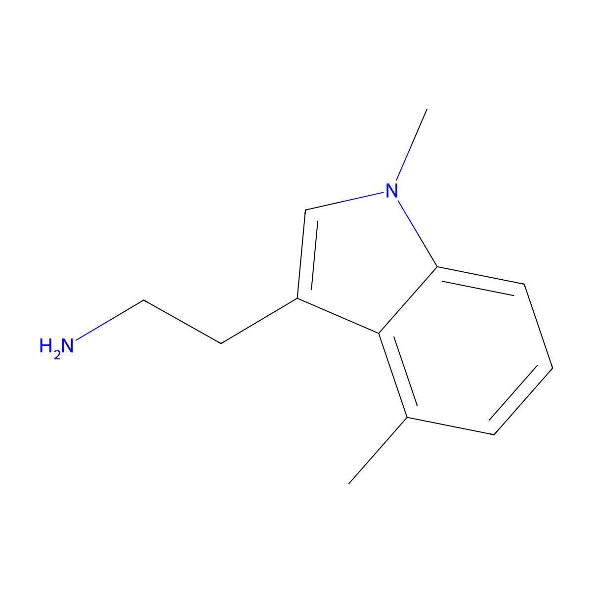 2-(1,4-dimethyl-1H-indol-3-yl)ethan-1-amine molecular structure, CAS 1334148-57-0