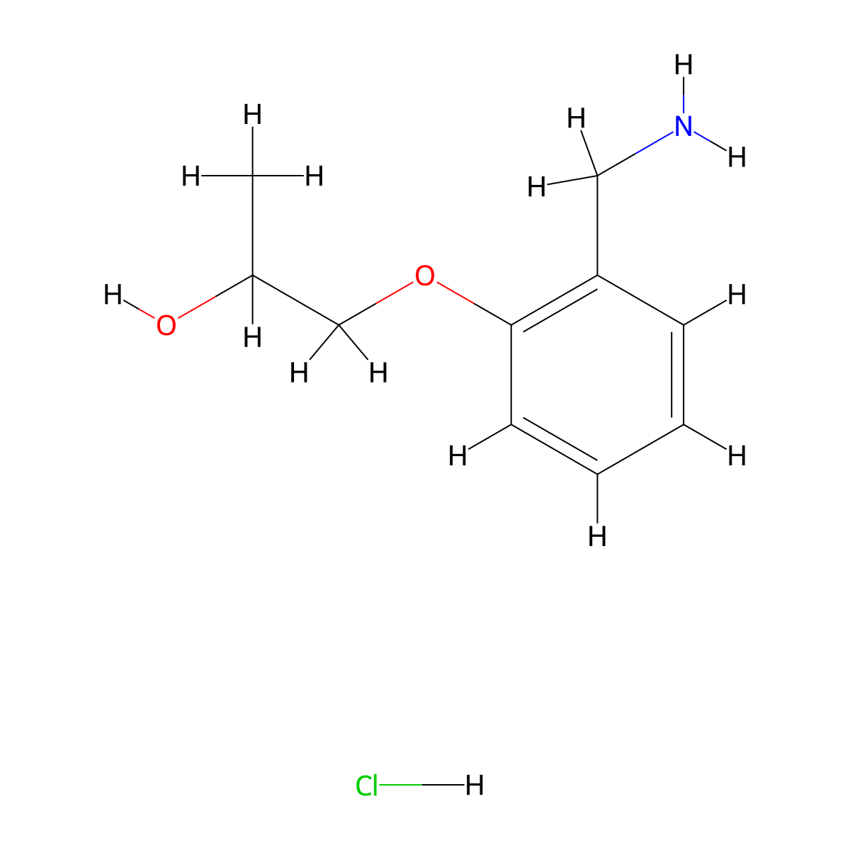 1-[2-(Aminomethyl)phenoxy]propan-2-ol hydrochloride molecular structure, CAS 1334148-65-0
