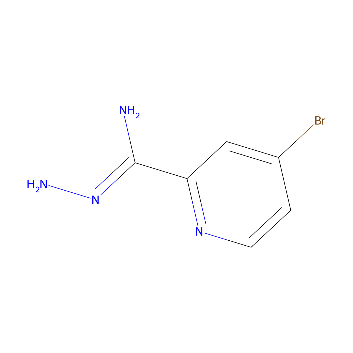 N-amino-4-bromopyridine-2-carboximidamide molecular structure, CAS 1334148-67-2