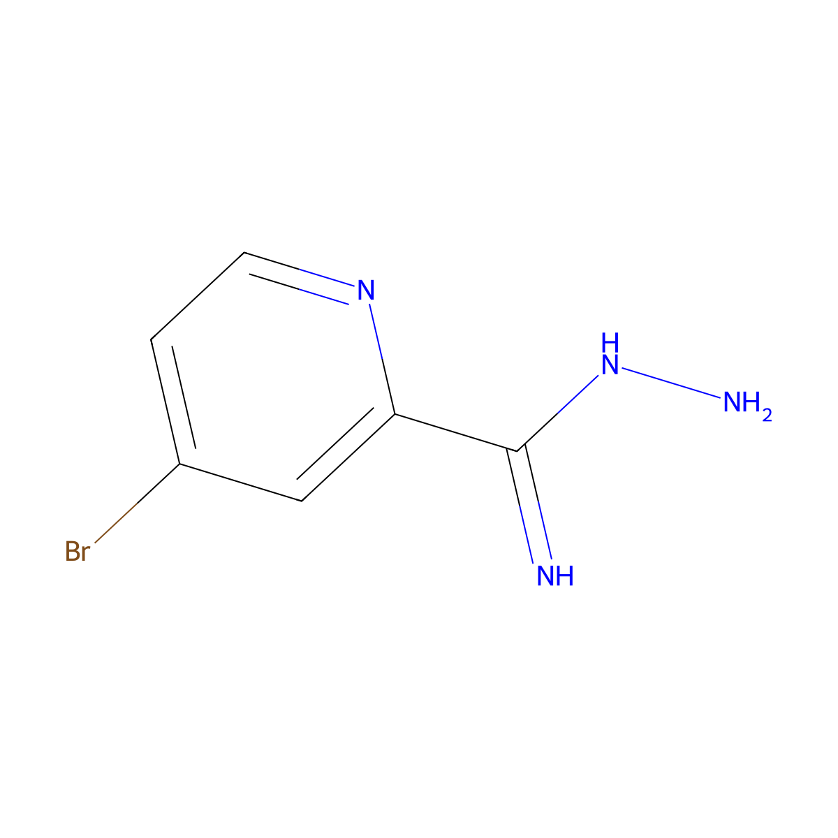 N-amino-4-bromopyridine-2-carboximidamide molecular structure, CAS 1334148-67-2