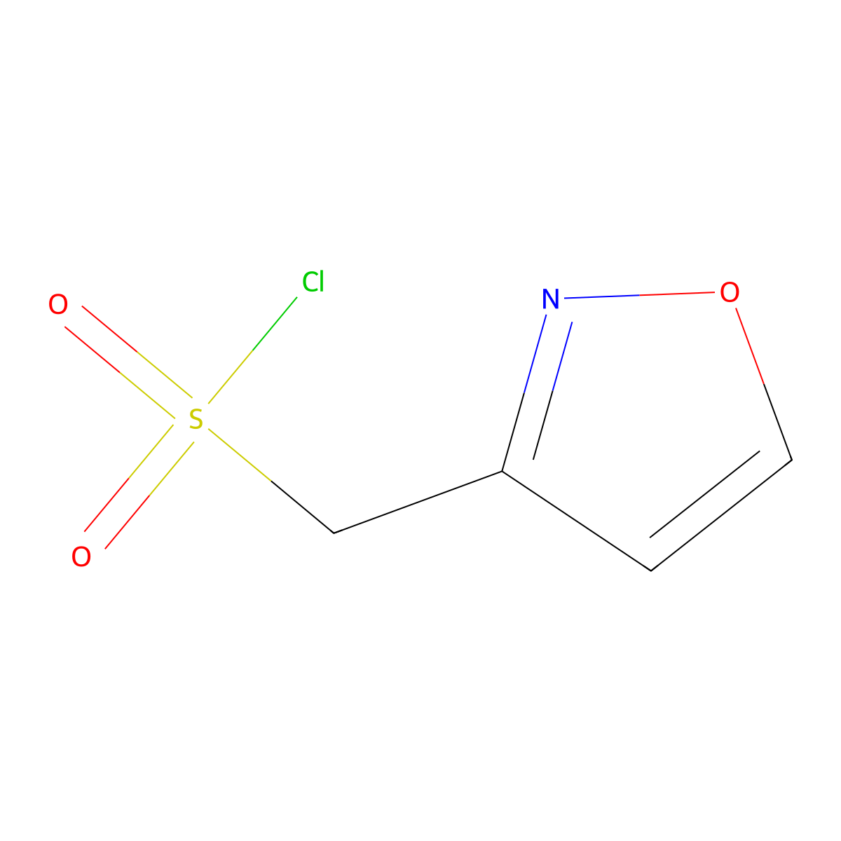 1,2-Oxazol-3-ylmethanesulfonyl chloride molecular structure, CAS 1334148-86-5