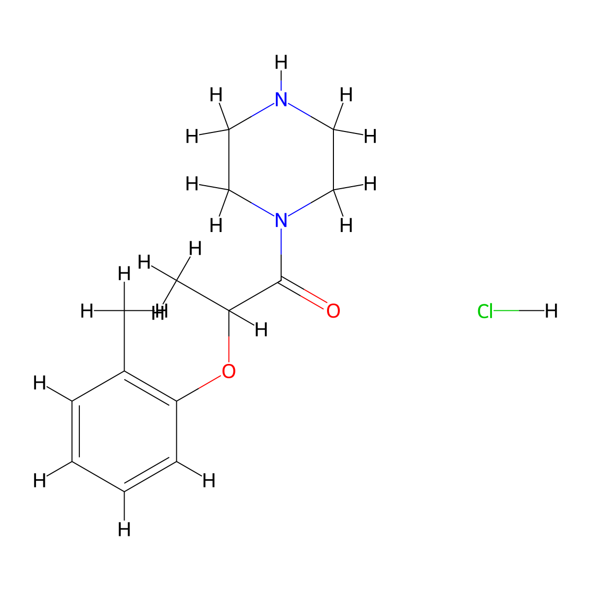 2-(2-Methylphenoxy)-1-(piperazin-1-yl)propan-1-one hydrochloride molecular structure, CAS 1334148-90-1