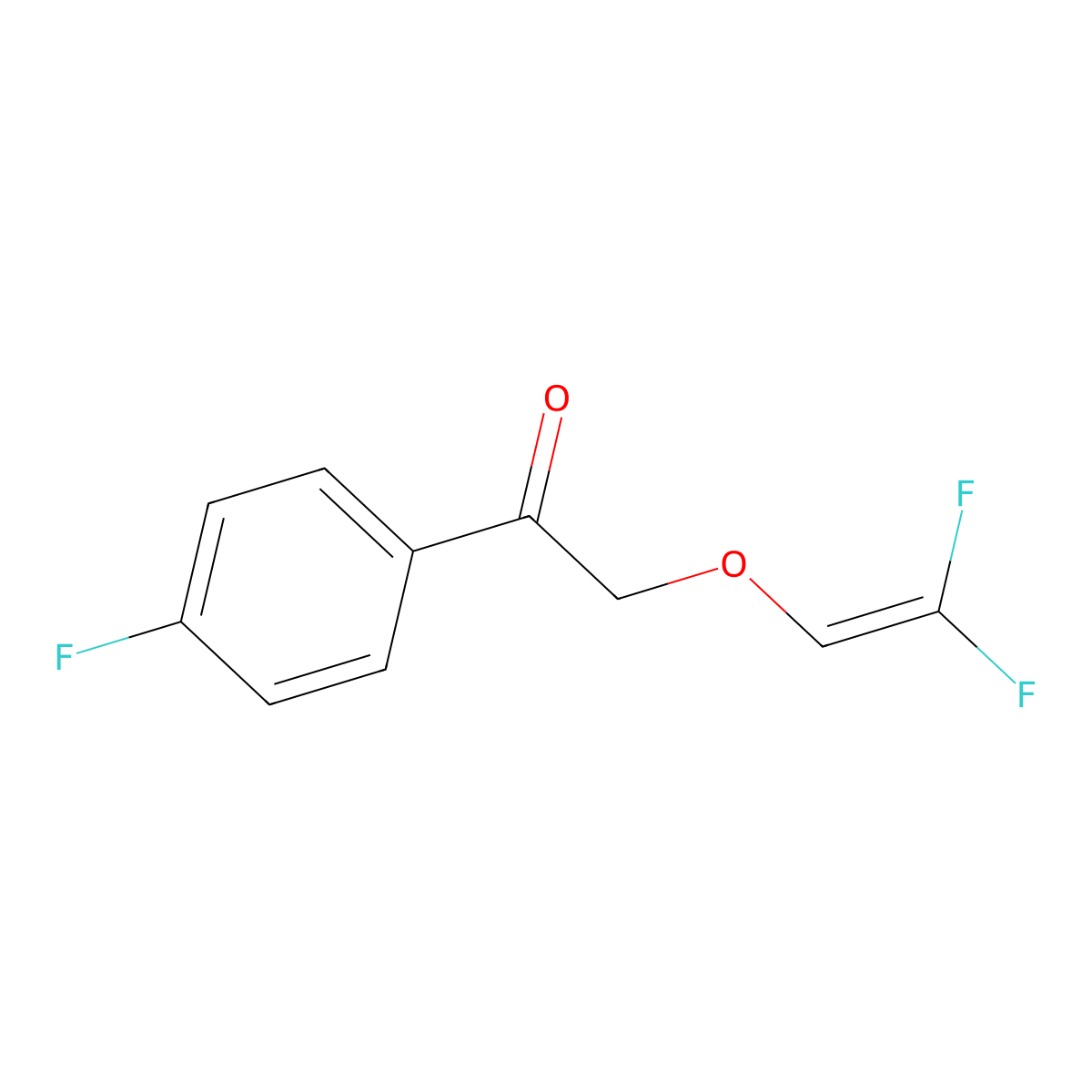 2-[(2,2-Difluoroethenyl)oxy]-1-(4-fluorophenyl)ethan-1-one molecular structure, CAS 1334148-93-4