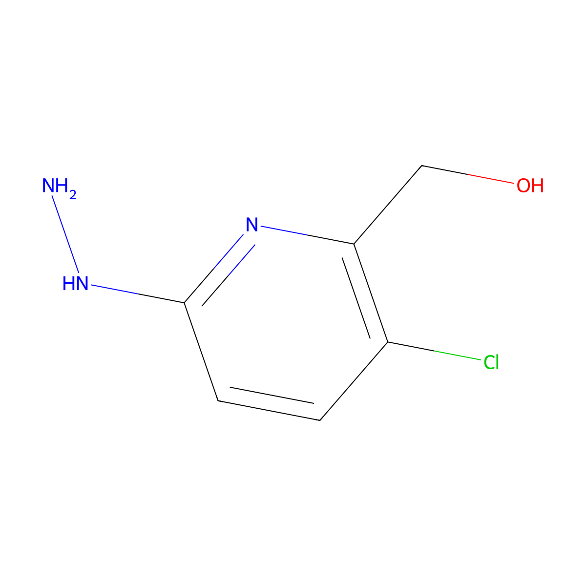 (3-Chloro-6-hydrazinylpyridin-2-yl)methanol molecular structure, CAS 1334148-95-6