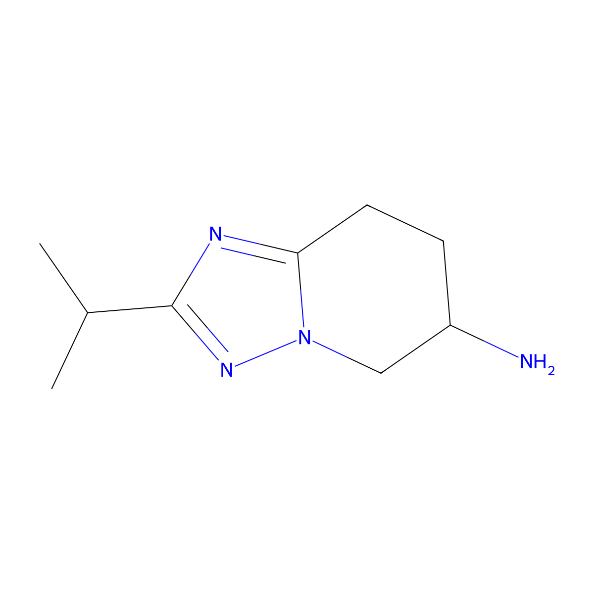 2-(propan-2-yl)-5H,6H,7H,8H-[1,2,4]triazolo[1,5-a]pyridin-6-amine molecular structure, CAS 1334148-97-8