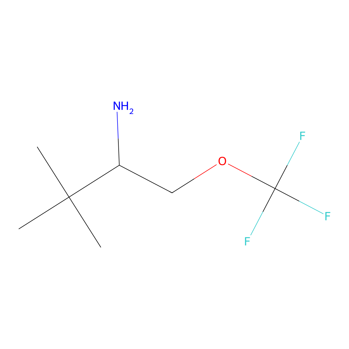 3,3-Dimethyl-1-(trifluoromethoxy)butan-2-amine molecular structure, CAS 1334149-08-4
