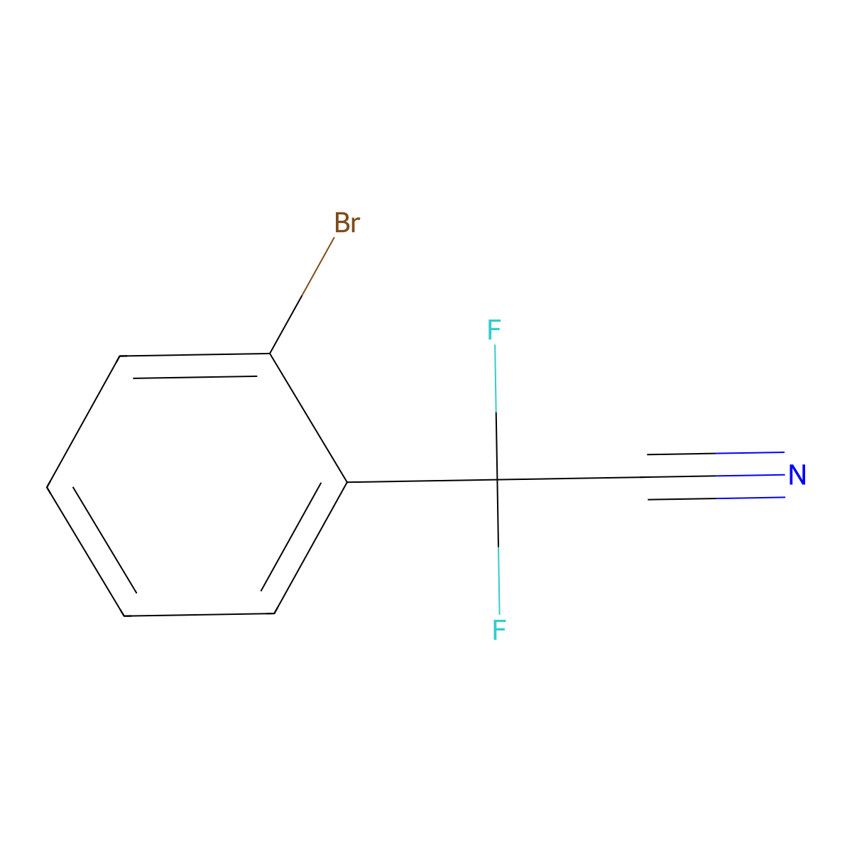 2-(2-Bromophenyl)-2,2-difluoroacetonitrile molecular structure, CAS 1334149-10-8