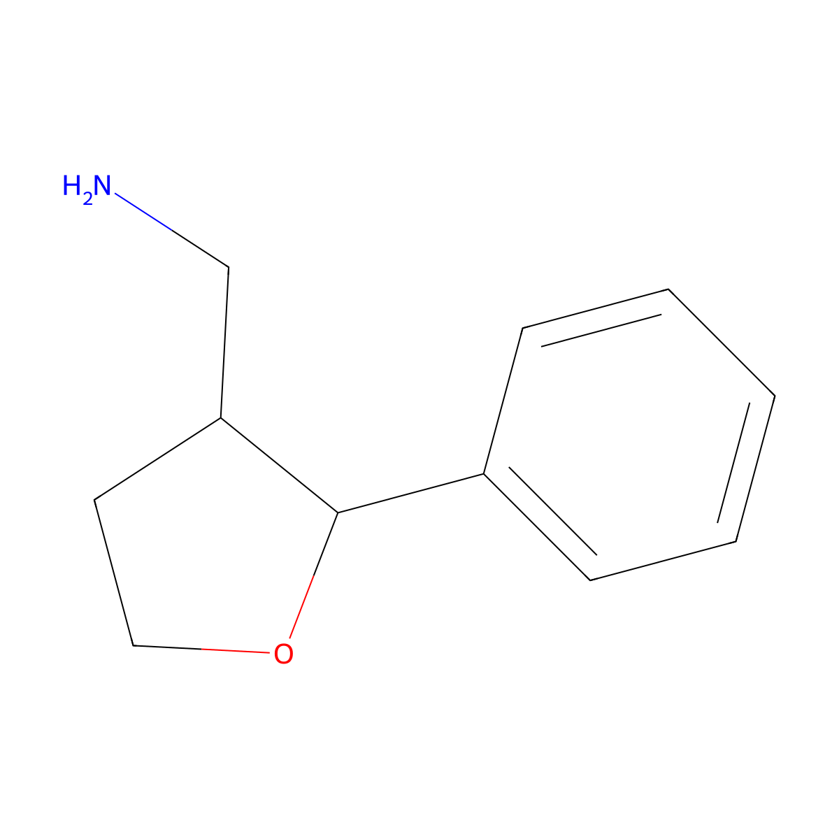 (2-Phenyloxolan-3-yl)methanamine molecular structure, CAS 1334149-17-5