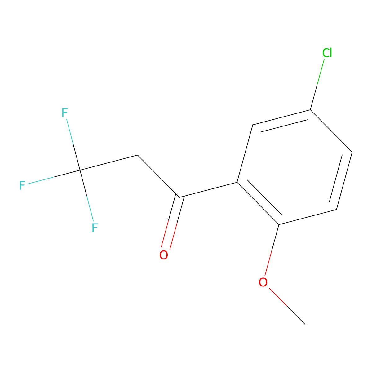 1-(5-Chloro-2-methoxyphenyl)-3,3,3-trifluoropropan-1-one molecular structure, CAS 1334149-20-0
