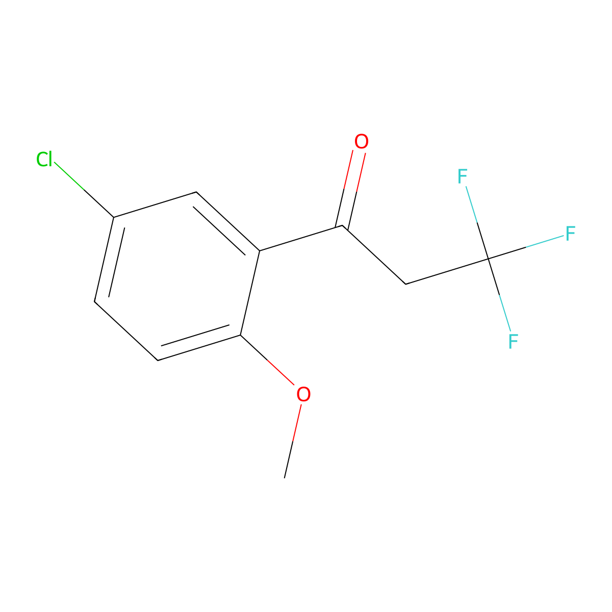 1-(5-Chloro-2-methoxyphenyl)-3,3,3-trifluoropropan-1-one molecular structure, CAS 1334149-20-0