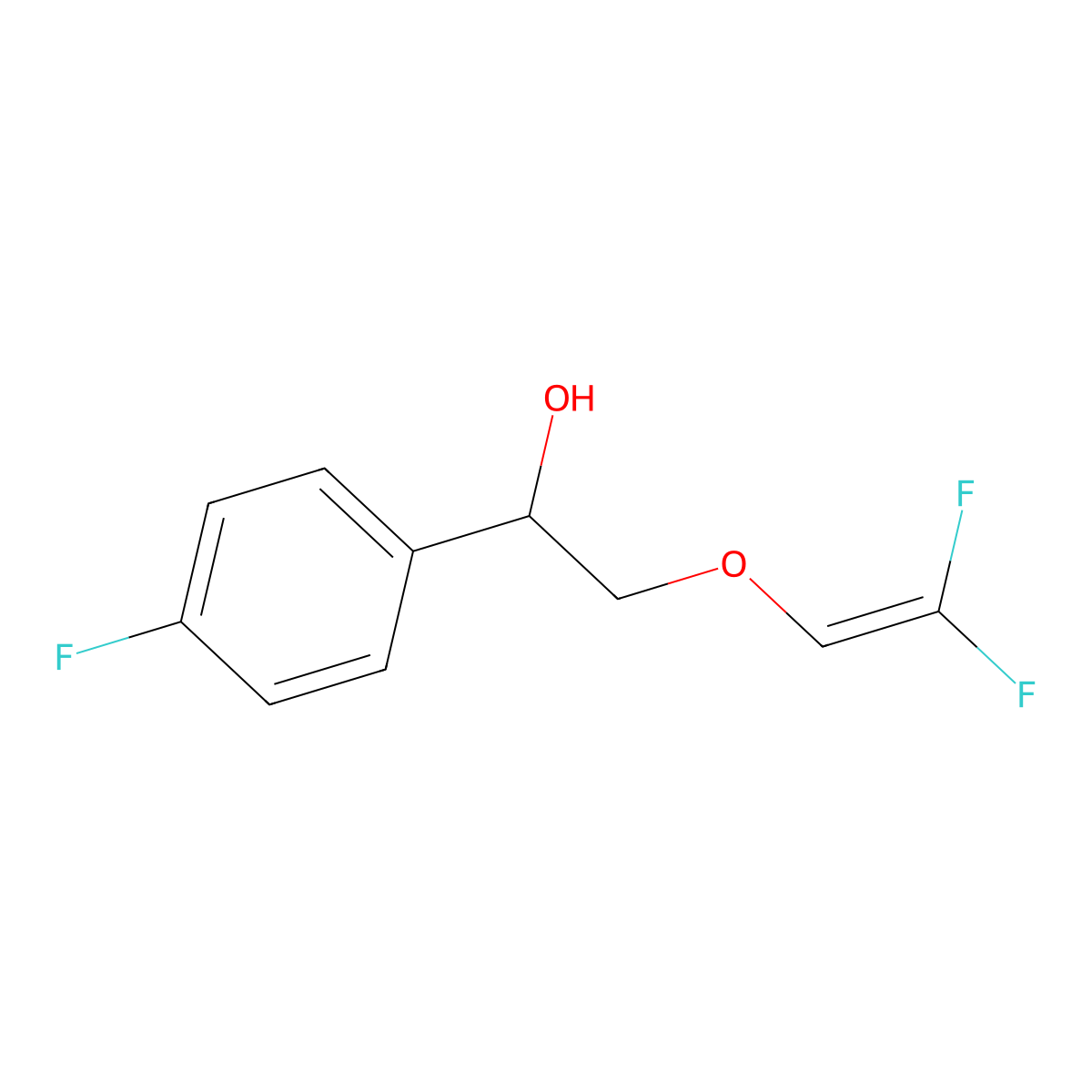 2-[(2,2-Difluoroethenyl)oxy]-1-(4-fluorophenyl)ethan-1-ol molecular structure, CAS 1334149-21-1