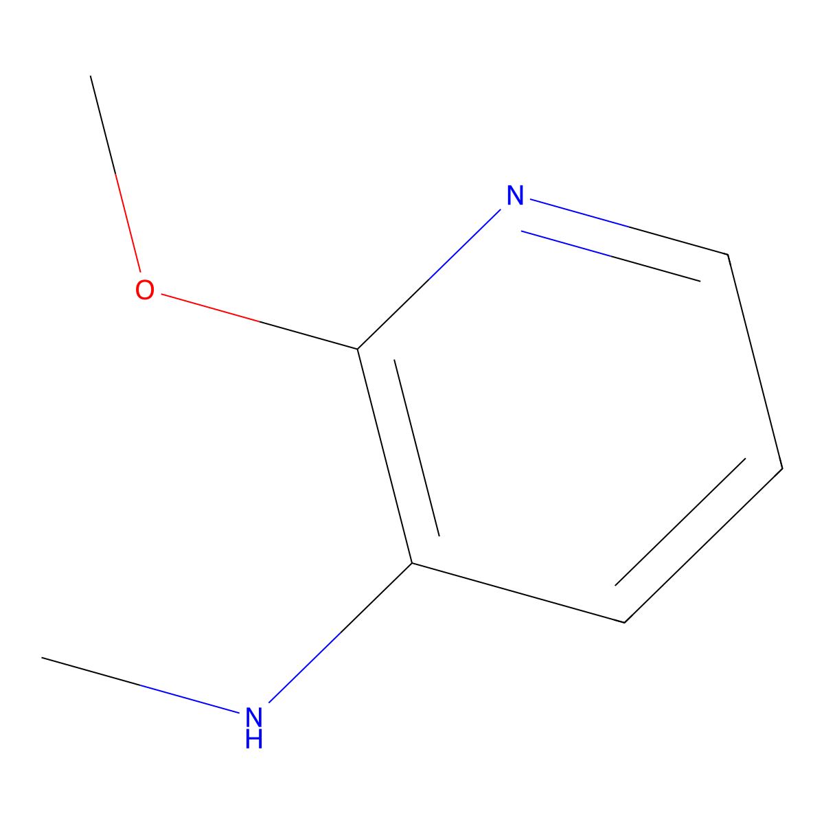 2-methoxy-N-methylpyridin-3-amine molecular structure, CAS 1334149-22-2