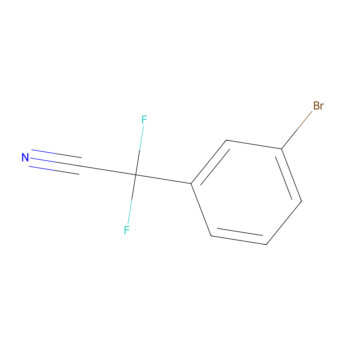 2-(3-Bromophenyl)-2,2-difluoroacetonitrile molecular structure, CAS 1334149-24-4