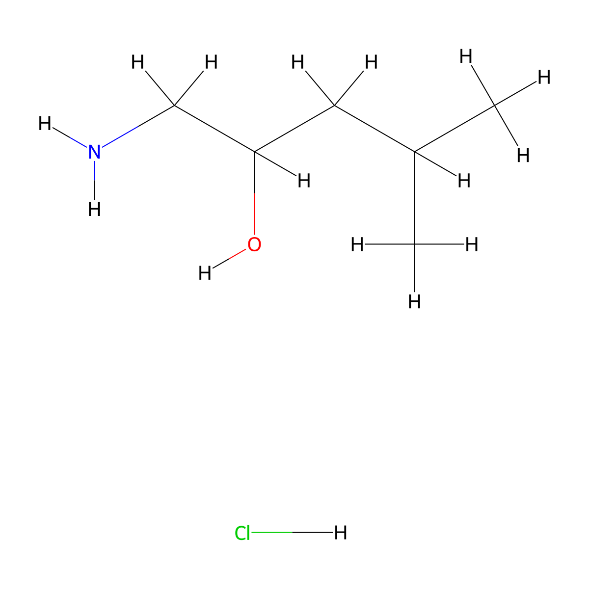 1-Amino-4-methylpentan-2-ol hydrochloride molecular structure, CAS 1334149-36-8