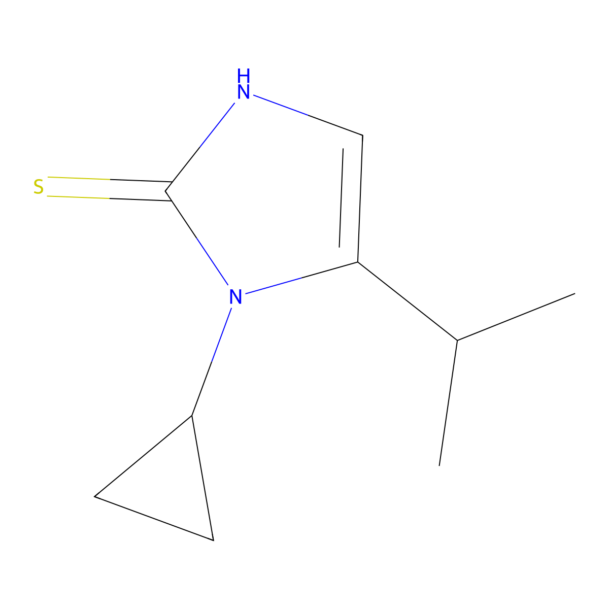 1-cyclopropyl-5-(propan-2-yl)-1H-imidazole-2-thiol molecular structure, CAS 1334149-39-1