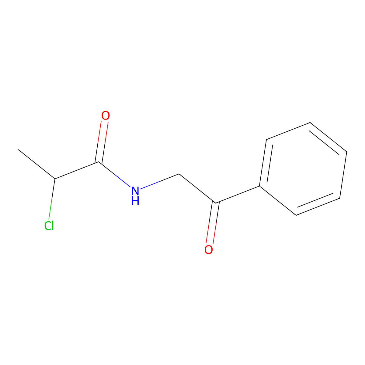 2-chloro-N-(2-oxo-2-phenylethyl)propanamide molecular structure, CAS 1334149-47-1
