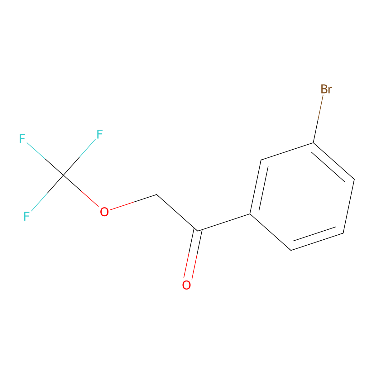 1-(3-Bromophenyl)-2-(trifluoromethoxy)ethan-1-one molecular structure, CAS 1334149-49-3
