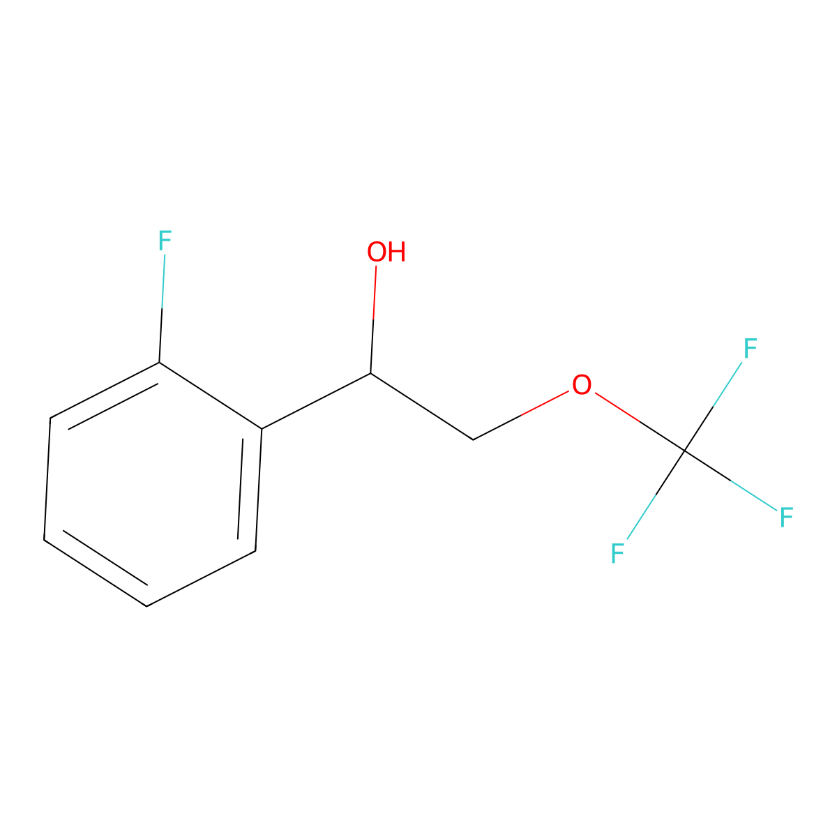 1-(2-Fluorophenyl)-2-(trifluoromethoxy)ethan-1-ol molecular structure, CAS 1334149-50-6