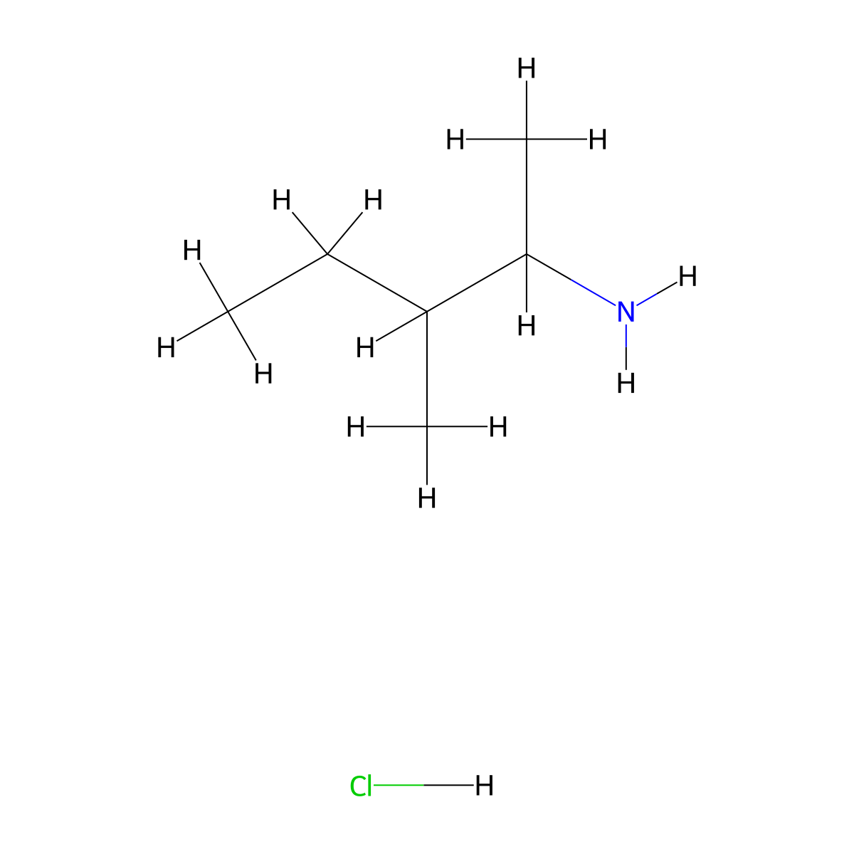 3-Methylpentan-2-amine hydrochloride molecular structure, CAS 1334149-53-9