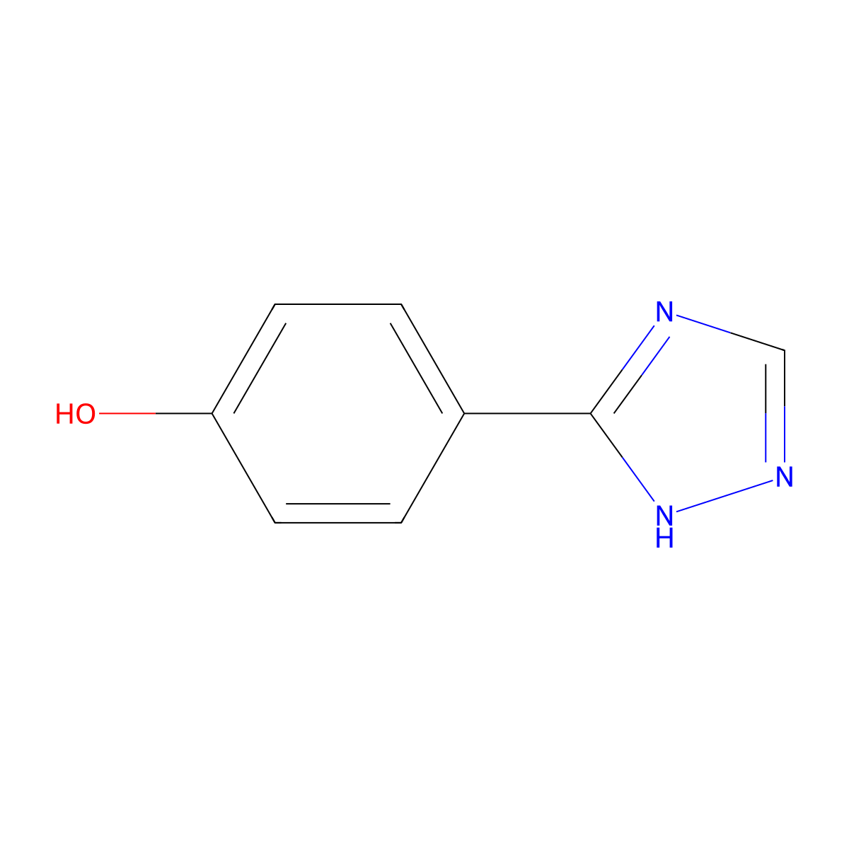4-(4H-1,2,4-triazol-3-yl)phenol molecular structure, CAS 1334149-57-3