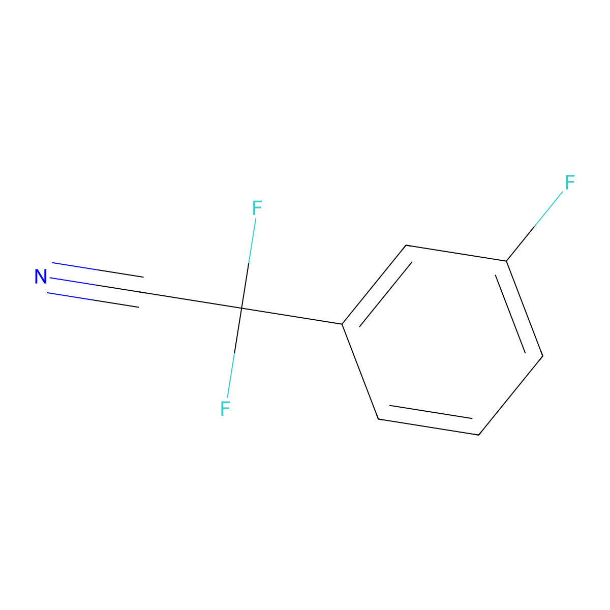 2,2-Difluoro-2-(3-fluorophenyl)acetonitrile molecular structure, CAS 1334149-70-0