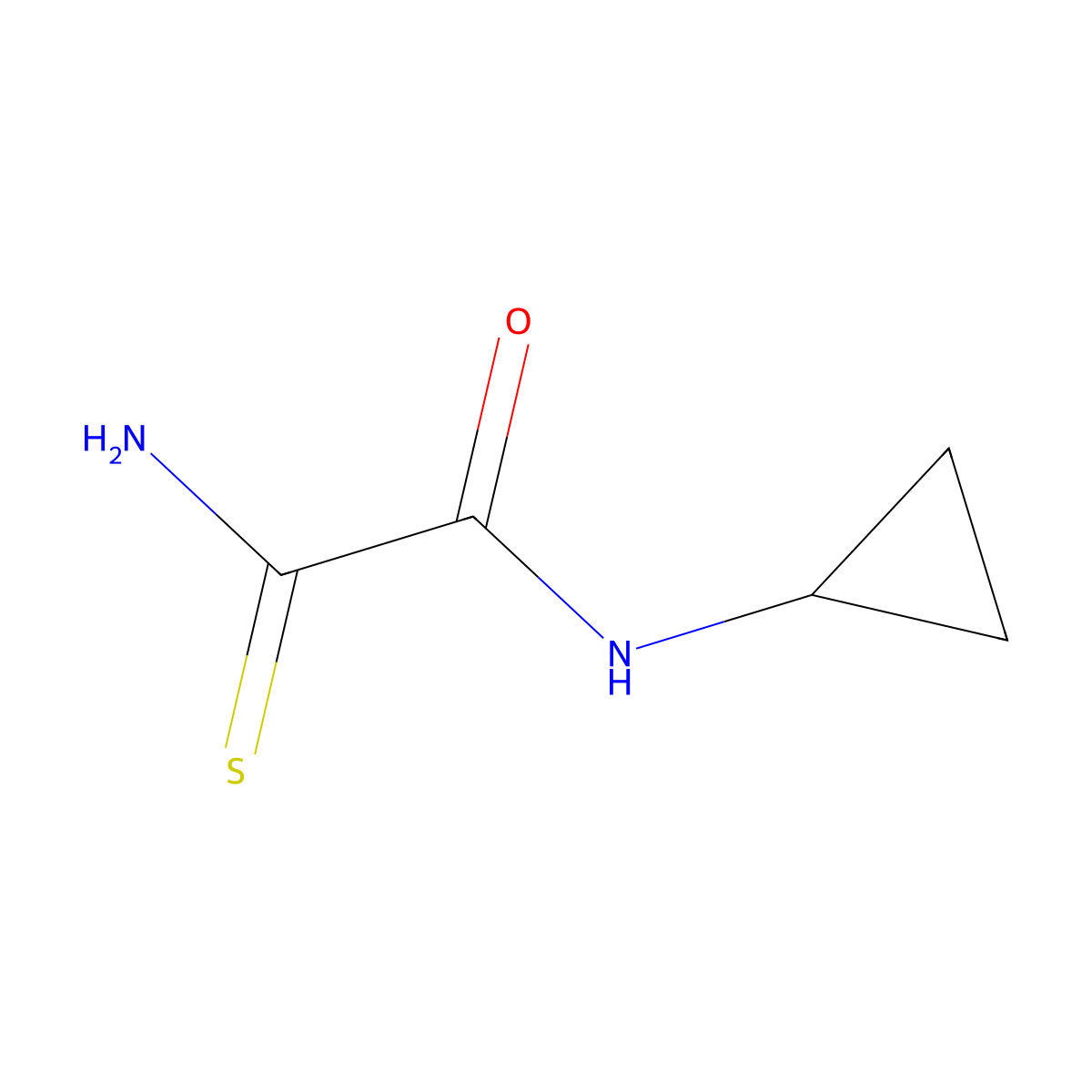 2-amino-N-cyclopropyl-2-thioxoacetamide molecular structure, CAS 1334149-71-1