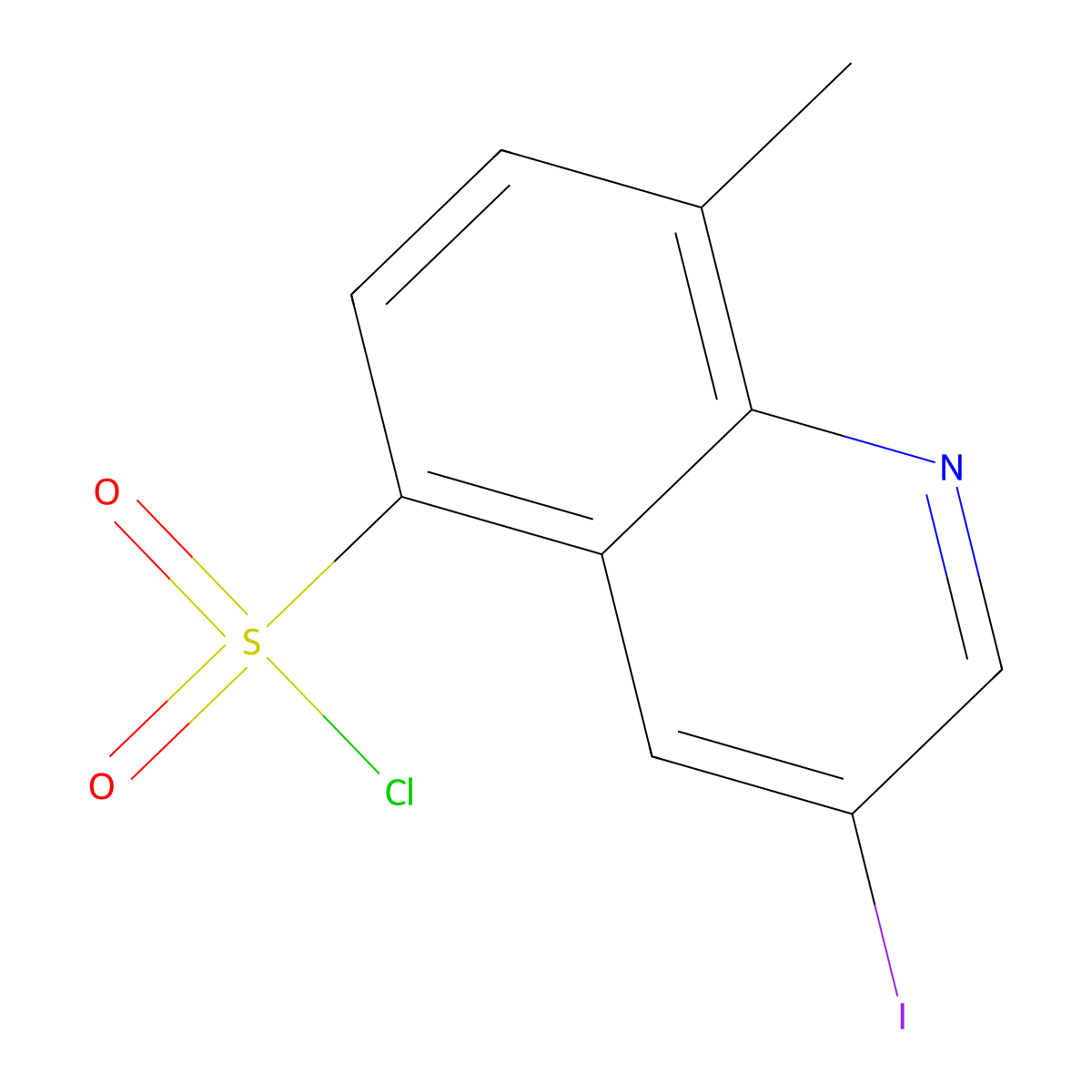 3-Iodo-8-methylquinoline-5-sulfonyl chloride molecular structure, CAS 1334149-72-2