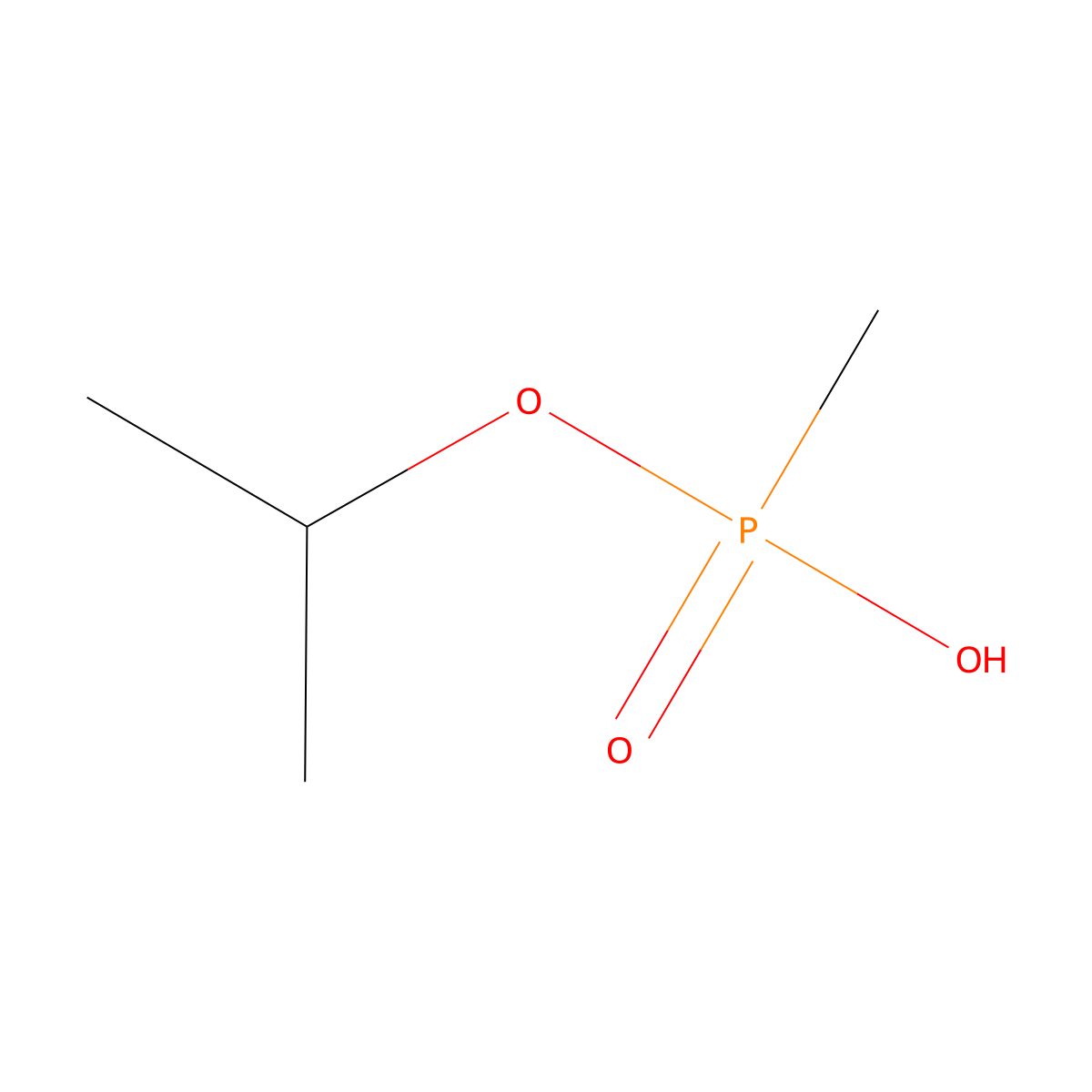 Isopropyl methylphosphonate molecular structure, CAS 133415-68-6