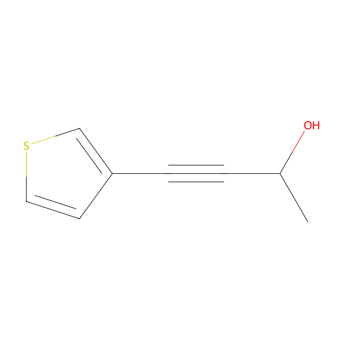 4-(Thiophen-3-yl)but-3-yn-2-ol molecular structure, CAS 1334158-35-8