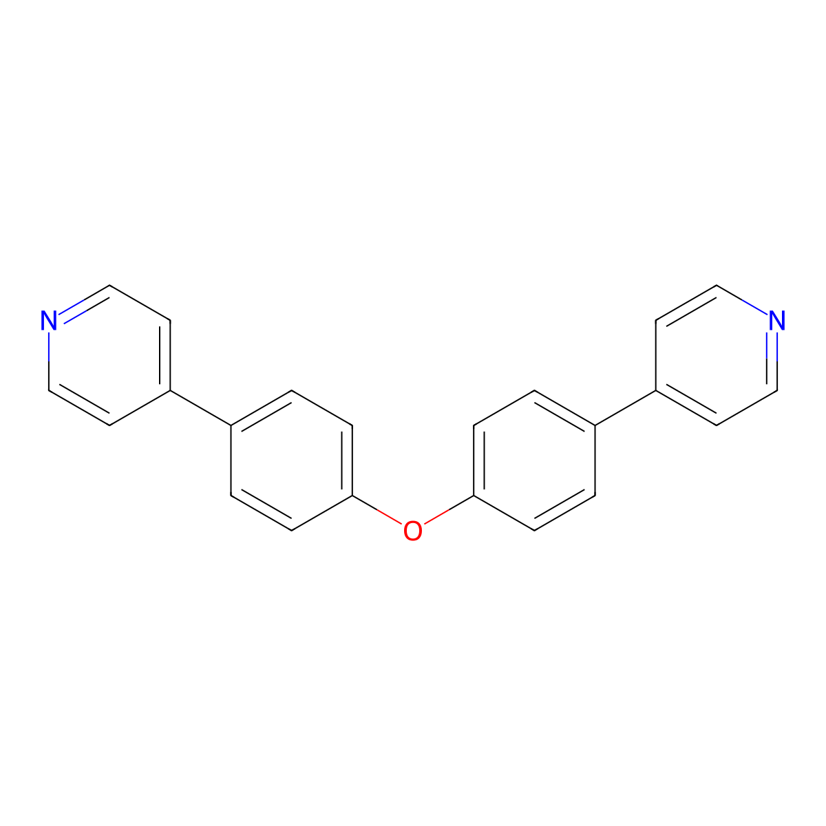 4,4'-(Oxybis(4,1-phenylene))dipyridine molecular structure, CAS 133416-11-2