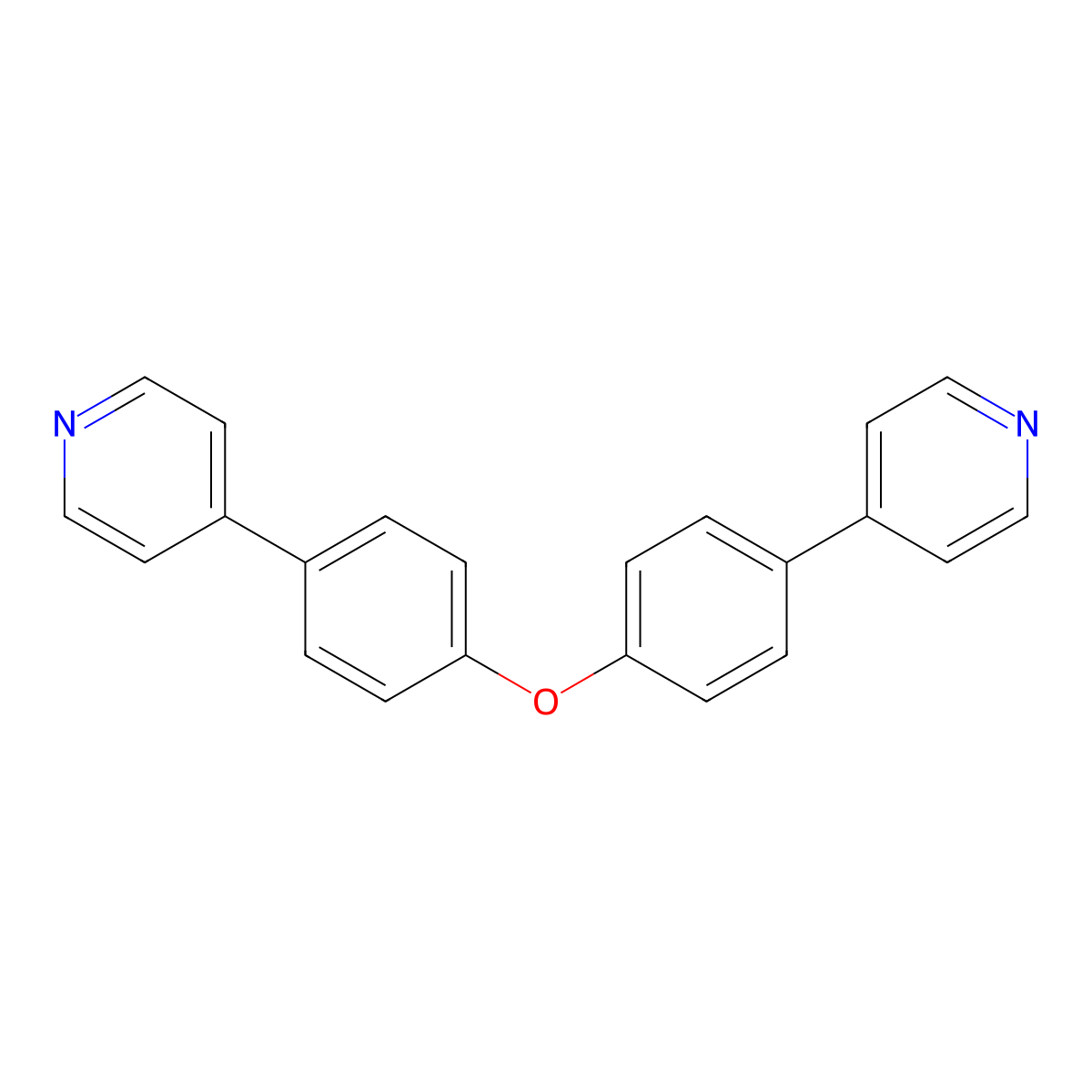 4,4'-(Oxybis(4,1-phenylene))dipyridine molecular structure, CAS 133416-11-2