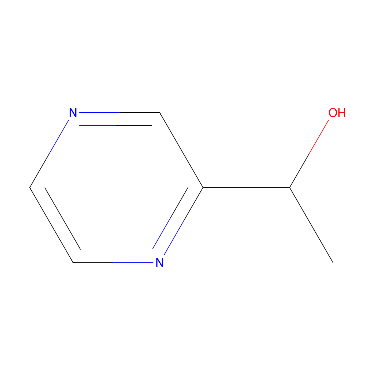 (1S)-1-(pyrazin-2-yl)ethan-1-ol molecular structure, CAS 1334160-87-0