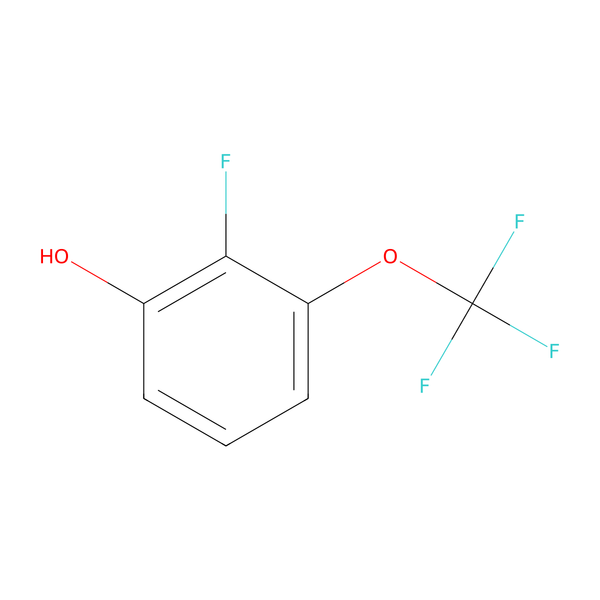 2-Fluoro-3-(trifluoromethoxy)phenol molecular structure, CAS 1334164-87-2