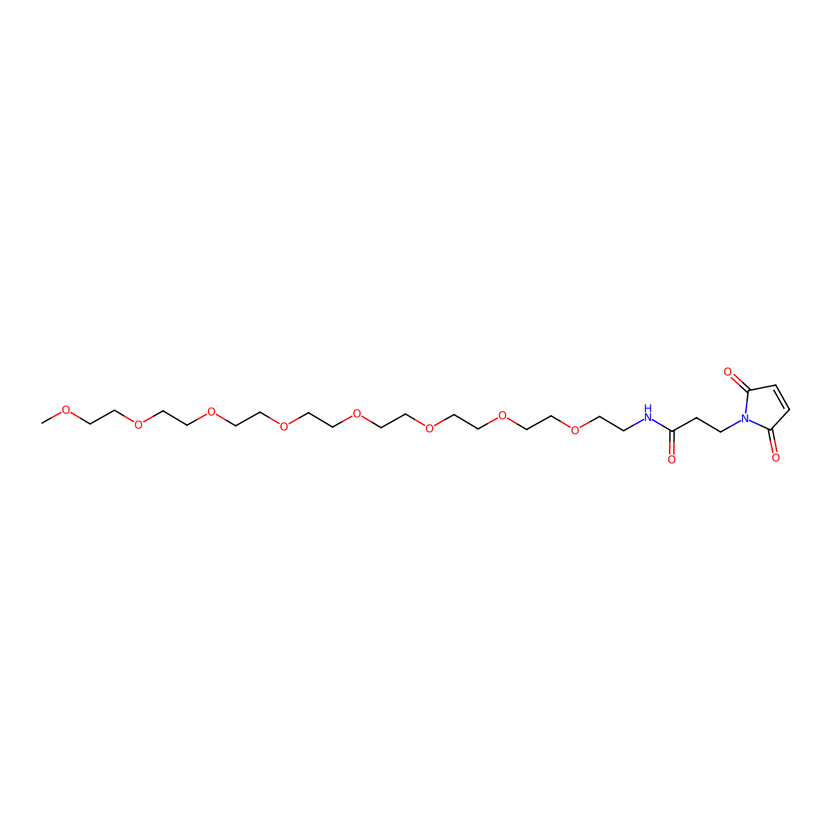 m-PEG8-Mal molecular structure, CAS 1334169-90-2