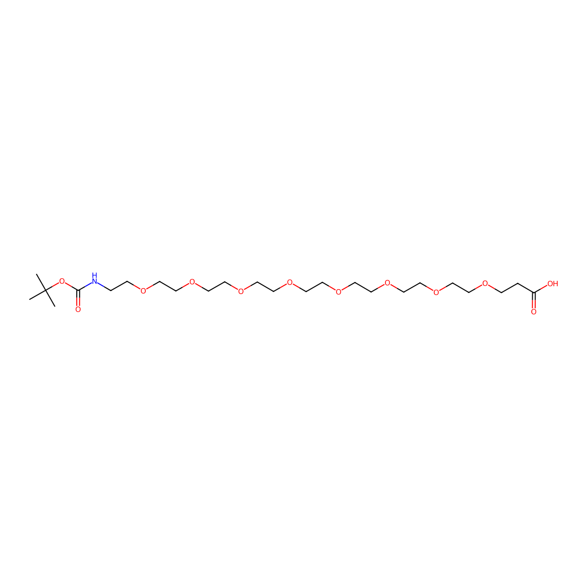 t-Boc-N-amido-PEG8-acid molecular structure, CAS 1334169-93-5
