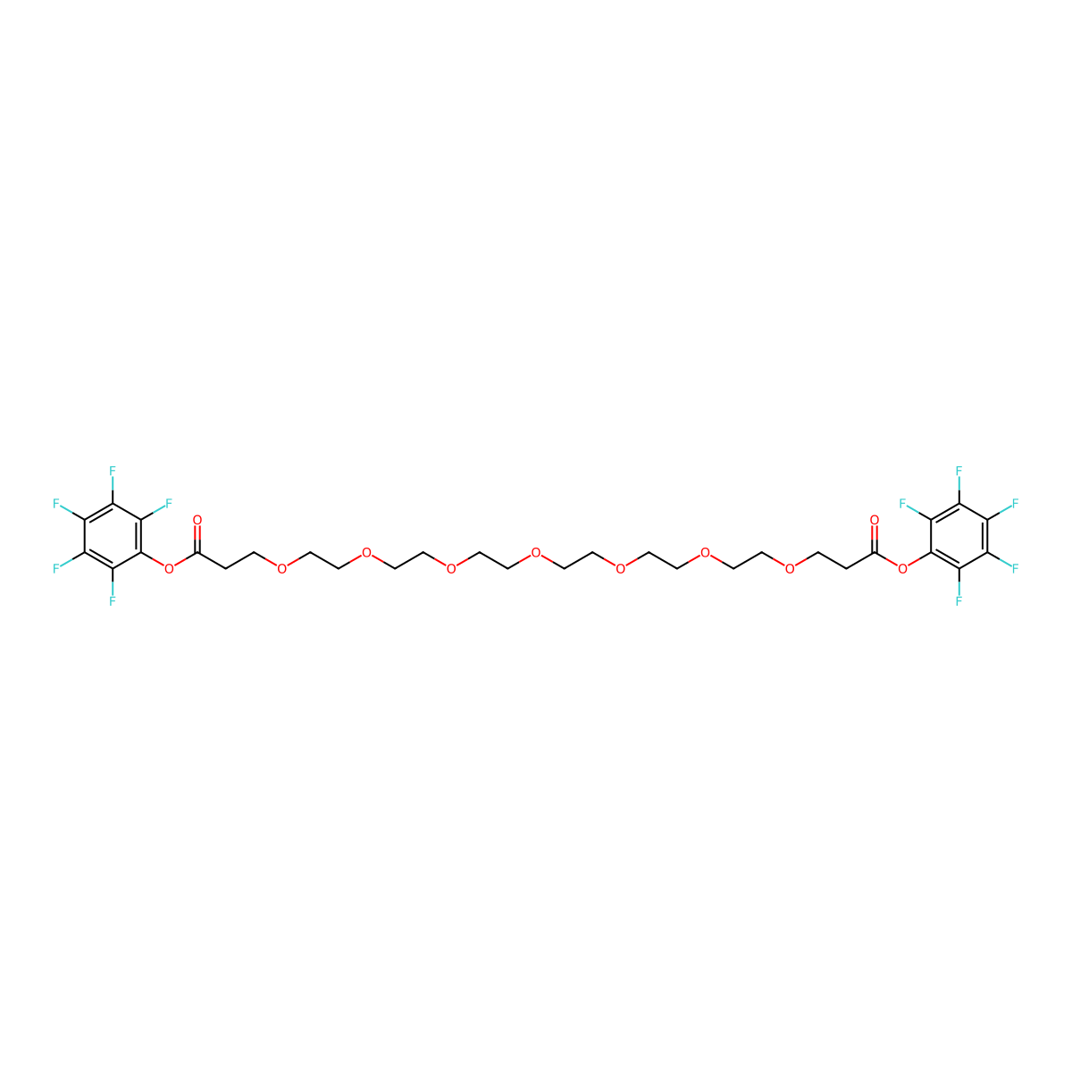 Bis-PEG7-PFP ester molecular structure, CAS 1334170-01-2