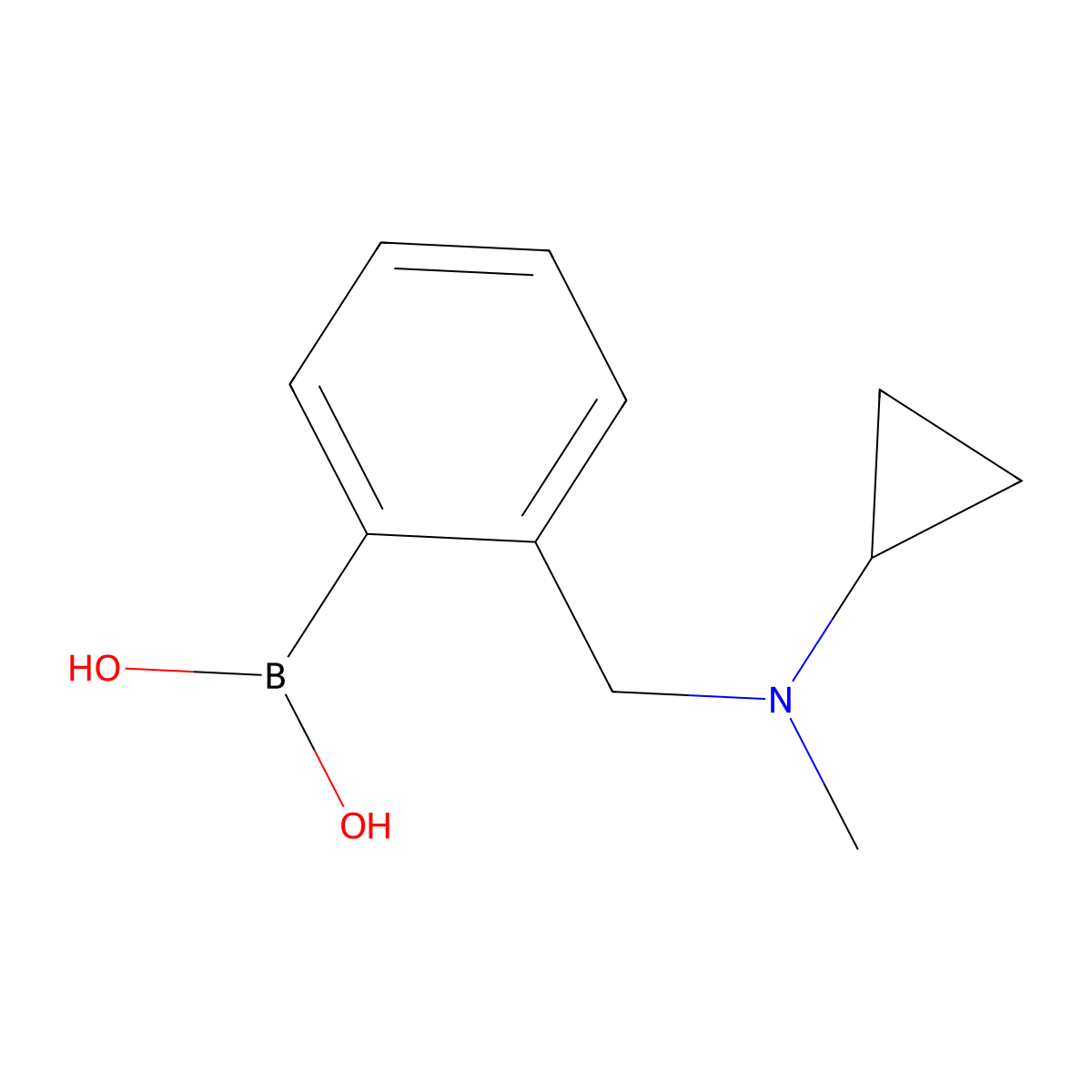 (2-((Cyclopropyl(methyl)amino)methyl)phenyl)boronic acid molecular structure, CAS 1334171-33-3