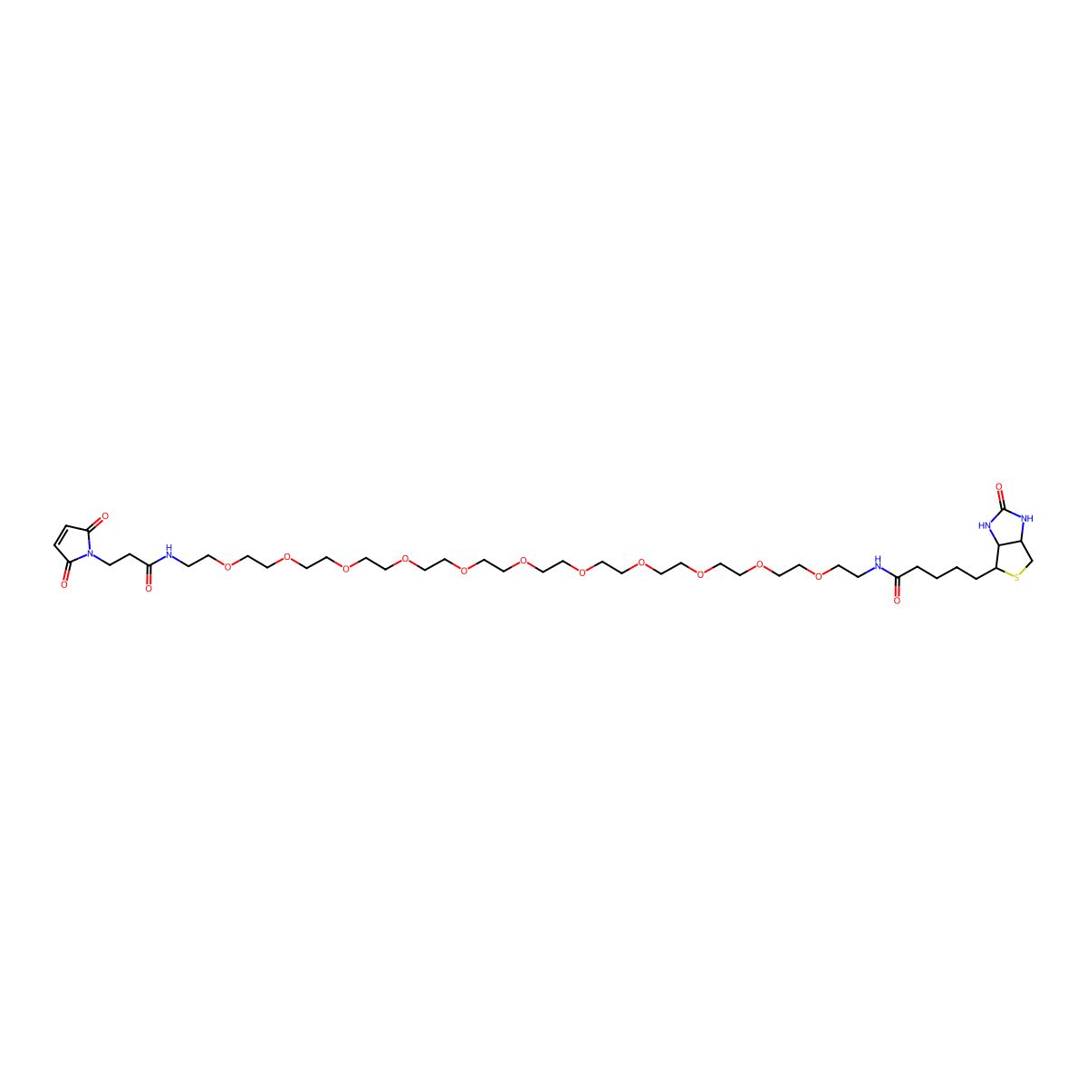 Biotin-PEG11-Mal molecular structure, CAS 1334172-60-9