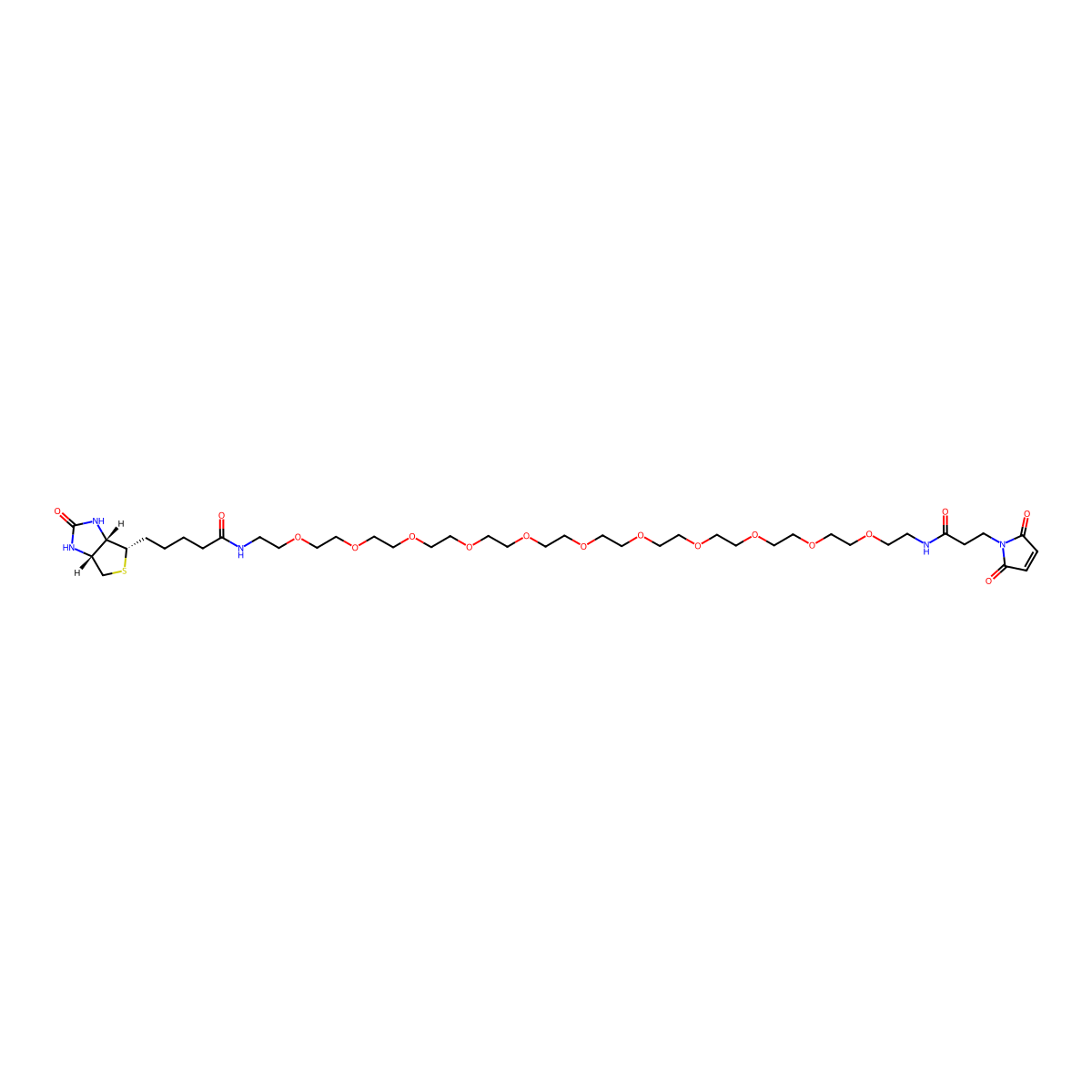Biotin-PEG11-Mal molecular structure, CAS 1334172-60-9