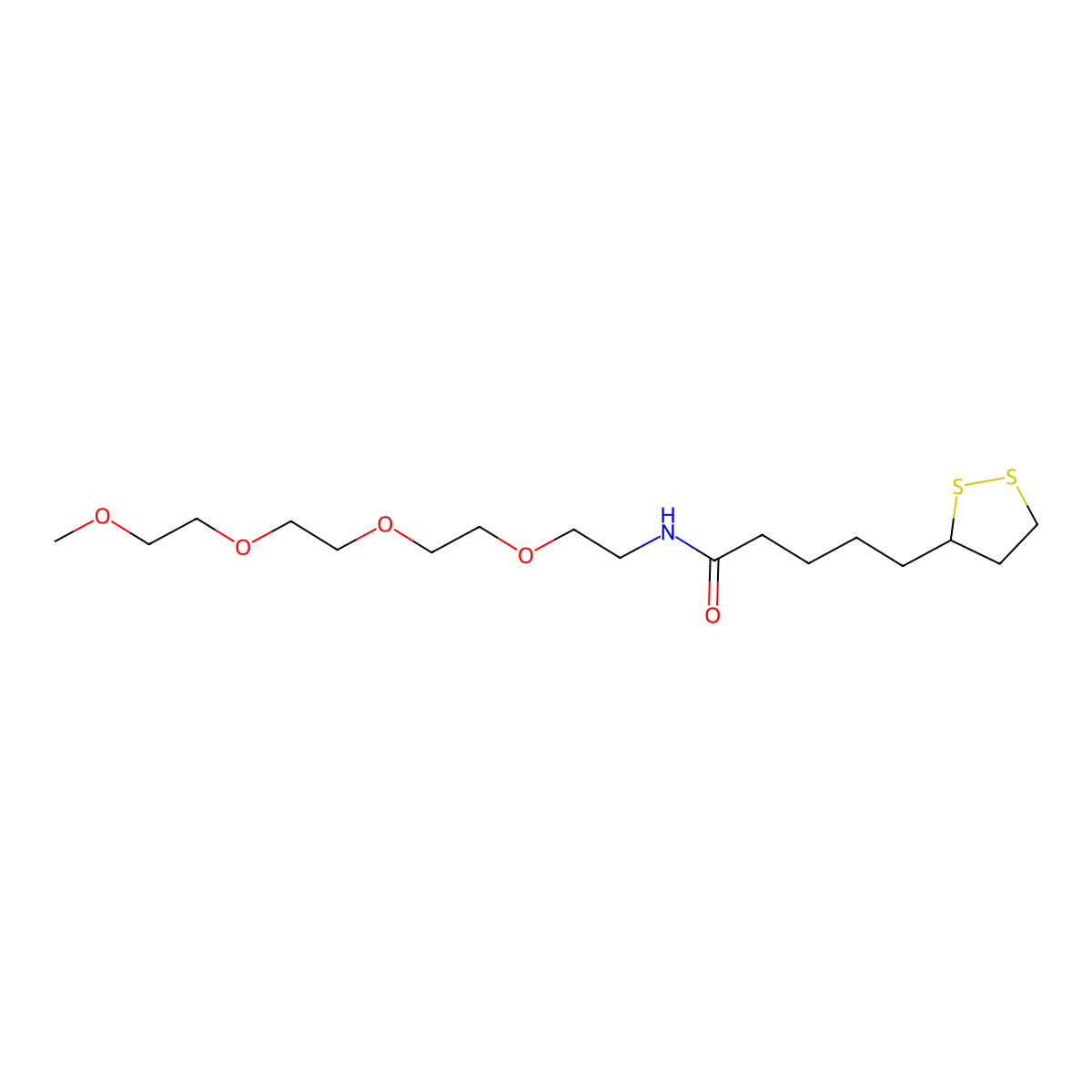 (R)-N-(3,6,9,12-Tetraoxatridecyl)-alpha-lipoamide molecular structure, CAS 1334172-66-5