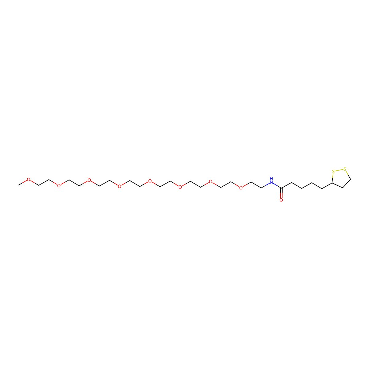 m-dPEG(R)8-Lipoamide molecular structure, CAS 1334172-67-6