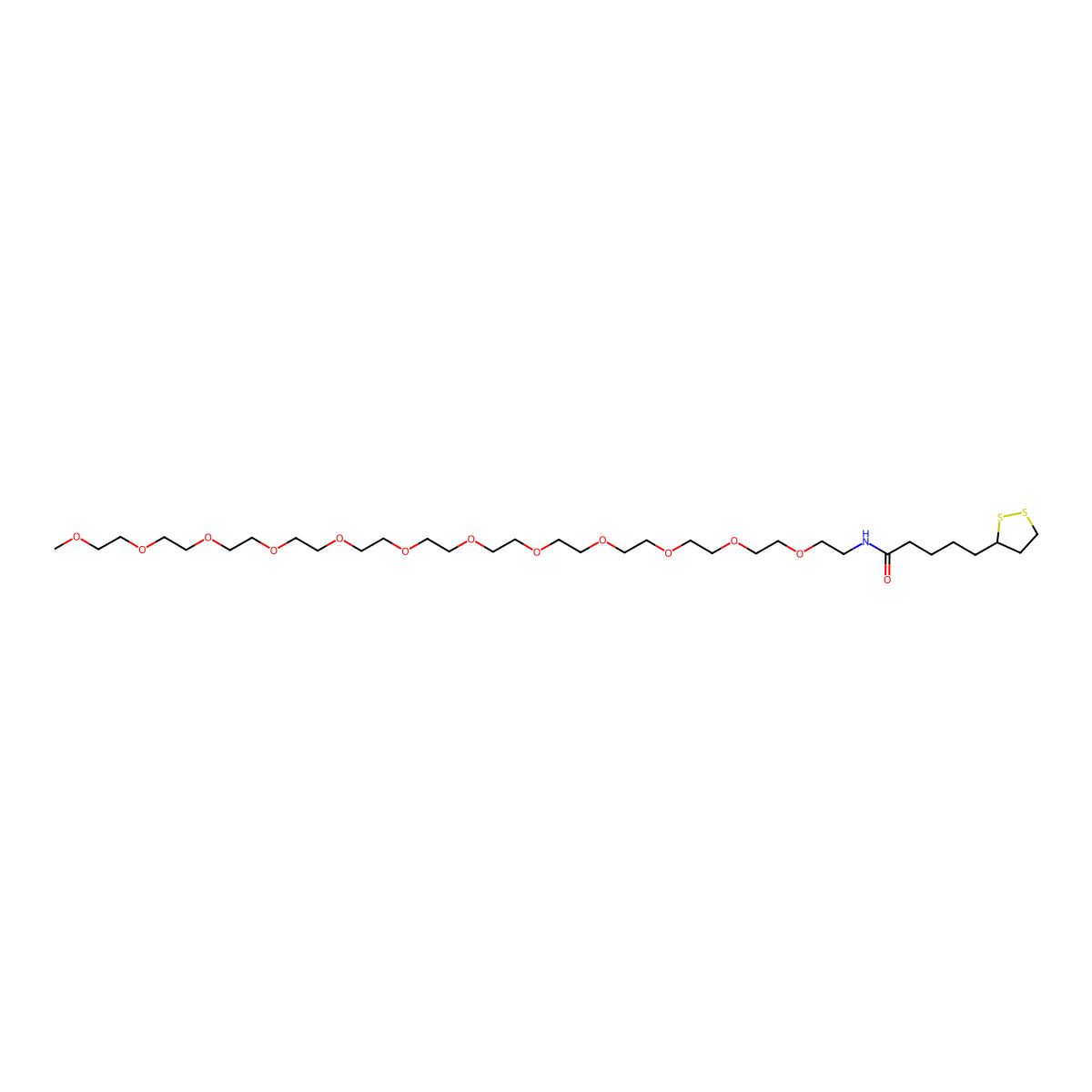 m-PEG12-Lipoamide molecular structure, CAS 1334172-68-7